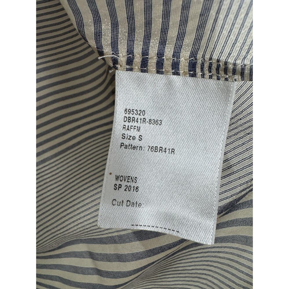 Lafayette 148 Blouse Womens Small Blue Stripe Sheer Tunic Top Relaxed - Picture 5 of 9